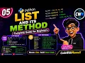 05 Python Lists Explained List Methods Indexing Slicing Real Examples Python Tutorial