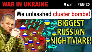 25 Feb: IMPOSSIBLE TO SURVIVE! Russians Caught in CLUSTER CARNAGE! | War in Ukraine Explained