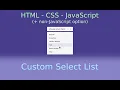 HTML CSS Plus JavaScript Option Custom Select List