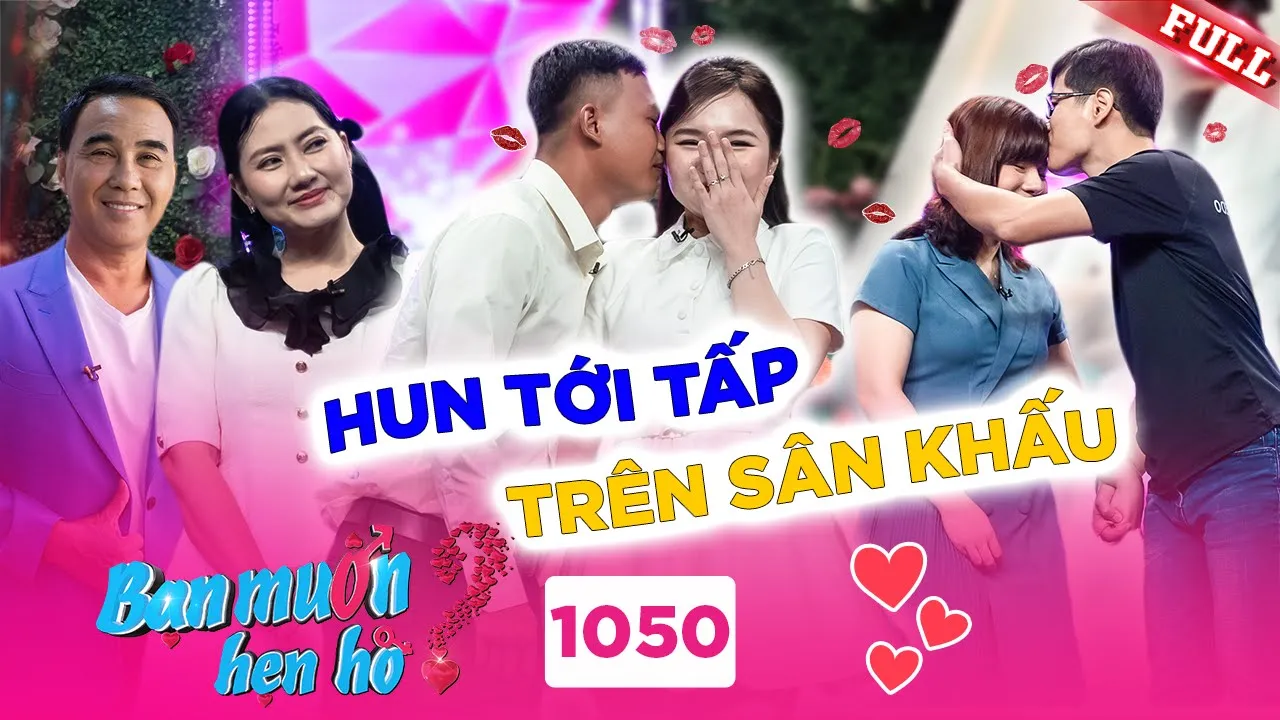 Outline Video Bạn Muốn Hẹn Hò #1050|Chàng trai da đen chốt hạ bạn gái da trắng, hôn tới tấp 3 LẦN trên sân khấu