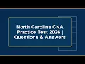 North Carolina CNA Practice Test 2026 Questions and Answers to Help You Pass
