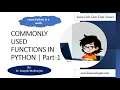 Learn Code Quiz Data Science Commonly Used Functions in Python Part1 Learn Python in a Week
