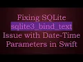 Fixing SQLite sqlite3 - bind
