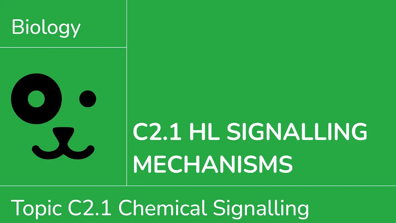 C2.1 HL Signalling Mechanisms [IB Biology HL]