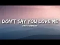 Download Lagu Fifth Harmony - Don't Say You Love Me (Lyrics / Lyrics Video)