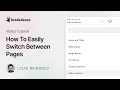 How To Easily Switch Between Pages You Are Editing Without Leaving Breakdance