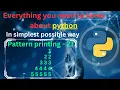 Pattern printing 27 Numbers - 3 pattern printing in python tutorial python full course