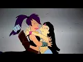 Futurama clip Leela and Amy Kiss extended