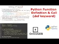 Python Function definition call def keyword
