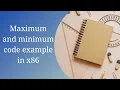 Printing max and min number from an array using procedures - Assembly x86