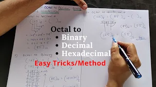 Octal to Decimal Binary Hexadecimal Hindi Number system conversion Digital electronics