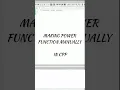 MAKING POWER FUNCTION MANUALLY USING C