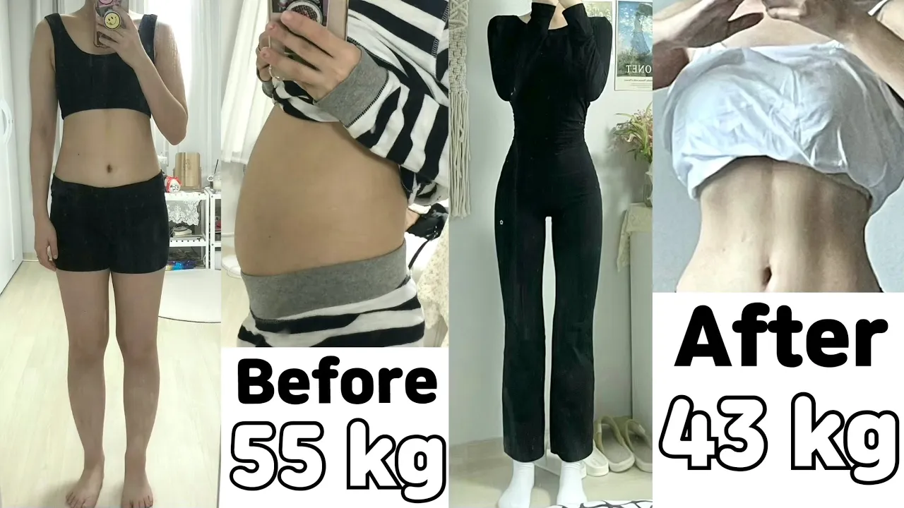 Outline Video [ENG/한달반만에 -12kg] 55kg👉🏻43kg 통통에서 마름으로 다이어트 방법 (ft.하체비만 탈출) / 살 빠지는 식단 / 다이어트 운동 / diet tip / 윤이든