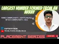 LargestNumberFormedFromAnArray Array Java GFG PlacementPreparationSeries FullExplanationWithCode