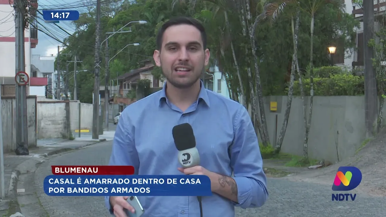 Blumenau: casal é amarrado dentro de casa por bandidos armados