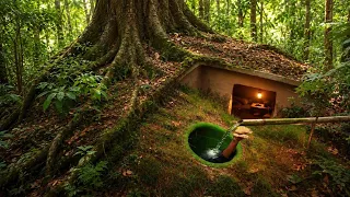 Built an Underground House With a Secret Waterslide to an Underground Swimming Pool!