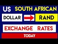 How much Rate South African Rand to US Dollar Today USD to ZAR