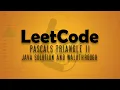 LeetCode 119 Pascals Triangle II Java Solution Walkthrough
