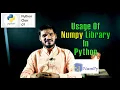 Implementing Key Concepts of Numpy in Python - Python For Data Science Class 07