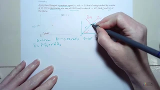 Polar Coordinates Example for Engineering Mechanics Dynamics