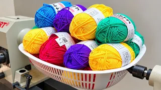Transformation Is Incredible : Epoxy And Rainbow Yarn