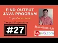 Find output of Java Program Hindi