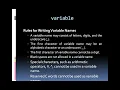 lec 9 variable and rules 2nd year by prof syed asad ali