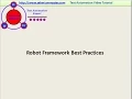 Robot Framework Best Practices
