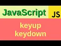 keyup and keydown events - Basic JavaScript Fast 68 event key event code