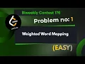 Weighted Word Mapping Leetcode 3838 Explanation With Code Java