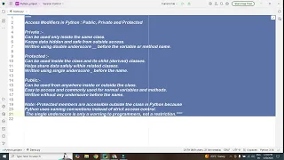Access Modifiers in Python Controlling Access to Class Members