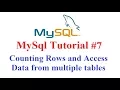 MySql Tutorial Counting Rows and Select data from multiple table