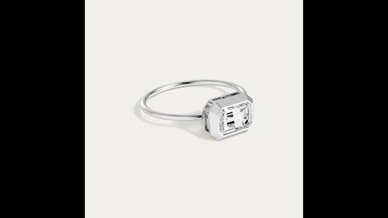 Ivy丨1CT Solitaire Bezel Set Lab Diamond Engagement Ring In 14K Solid Gold/Platinum