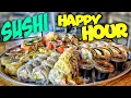 Sushi HAPPY HOUR in Los Angeles Mukbang