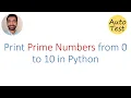 Python program to print prime numbers in an interval