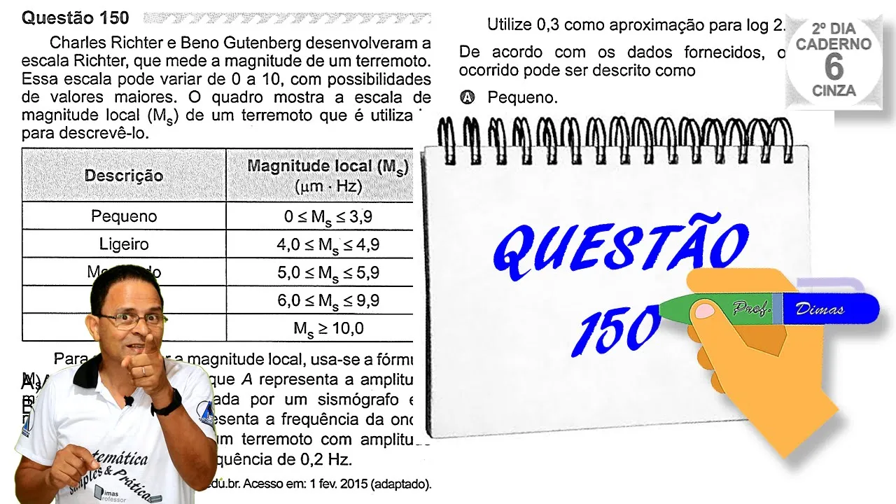 CORREÇÃO DA PROVA DE MATEMÁTICA DO ENEM 2019 -Questão 150, prova cinza