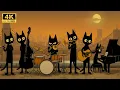 Download Lagu Candlelit Cats Lounge — Deep Bass Jazz for Calm Work, Smooth Sax and Fireplace Night Ambience · Live