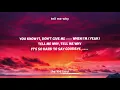 The Kid LAROI - Tell Me Why (Clean - Lyrics)