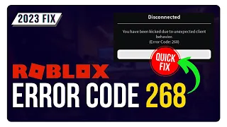 How To Fix Roblox Error 268 || You Have Been Kicked Due To Unexpected Client Behavior [UPDATED]