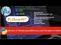 Python Operators 02 Punctuators AI course Identity Logical Bitwise Operators in python