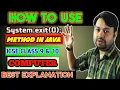 Exit Method Java How to use system exit in java system exit 0