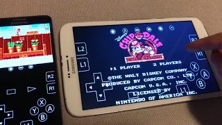 Retroarch Android NES wifi multiplayer - chip dale rescue rangers USA rom