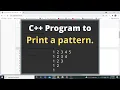 34 C Program to print the inverted half pyramid using numbers