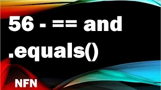 java tutorials urdu NFN 56 String and equals
