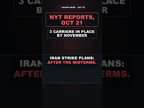 Today's Top 5 Macro Stories in 60 Seconds: Iran Strike Plans After Midterms, Saudi Order, Brent $110