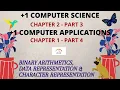 PLUS ONE COMPUTER SCIENCE CHAPTER2 COMPUTER APPLICATIONS DATA REPRESENTATION BINARY ARITHMETICS