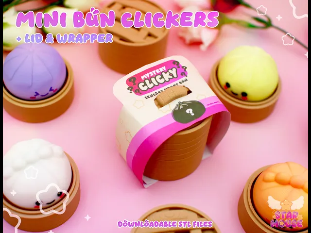 Mini Bun Clickers + Stickers video thumbnail