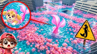 My drone CATCHES MERMAID SKYE PAW PATROL in REAL LIFE in Garry's Mod