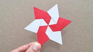 Kağıttan Ninja Shuriken Nasıl Yapılır? ⭐ | Kolay Origami Shuriken
