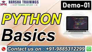 Python Demo 01 Python Basics Python Introduction Harsha Trainings